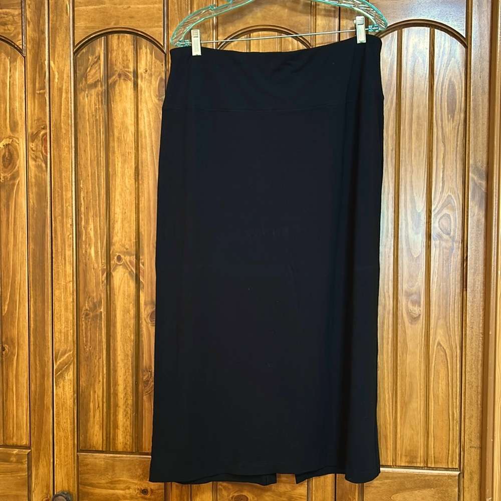 J Jill Wearever Collection, Rayon/Lycra, maxi skirt, spilt in back, 1X, $20